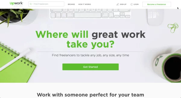 Upwork screenshot