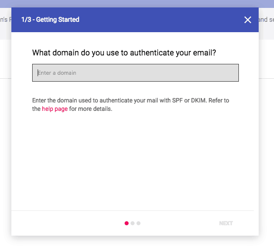 Screenshot of Google postmaster tools