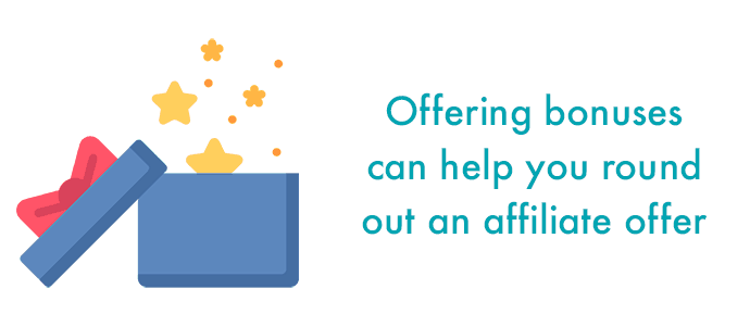 Offering affiliate bonuses