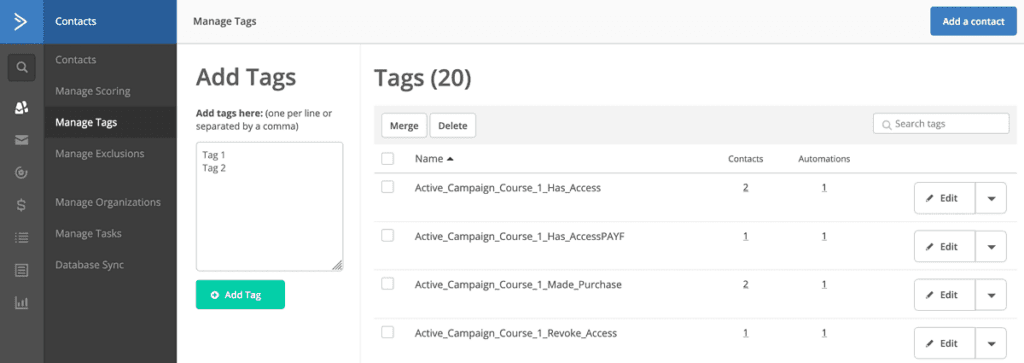 Email Marketing Automation Tags