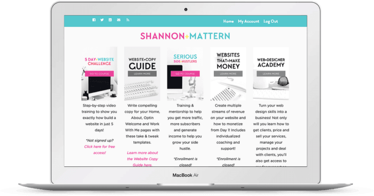 Shannon Mattern membership site design