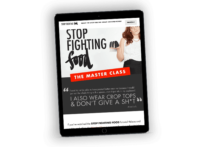 Screenshot of the stop fighting food sales page