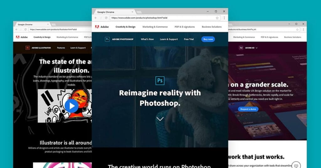 Adobe Creative Cloud SaaS Product Website