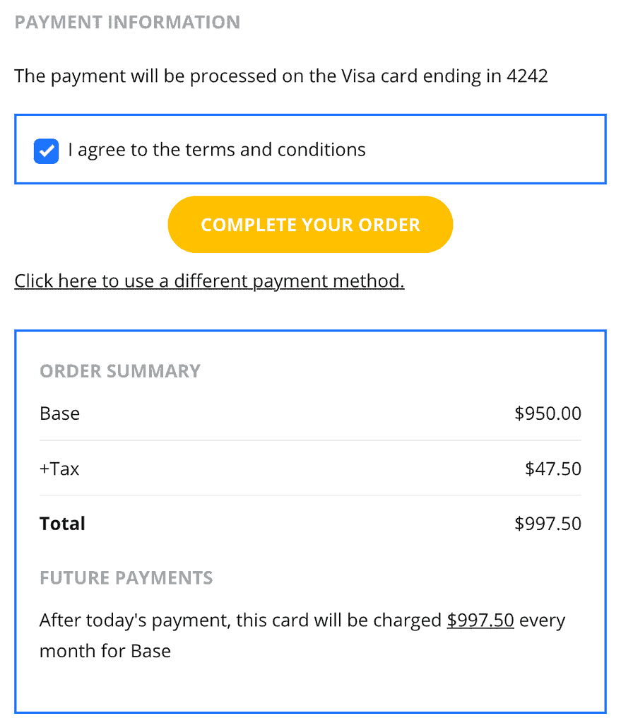 Screenshot of Purchasing Bulk Courses