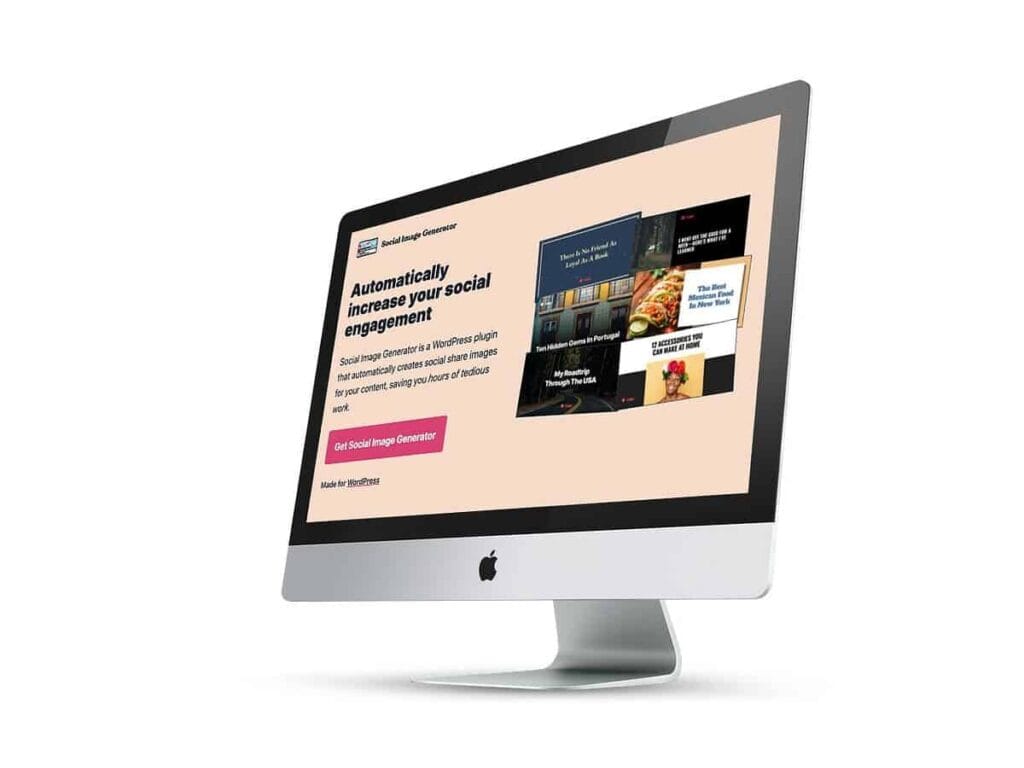 iMac showing how you can create social media graphics across all your social media accounts