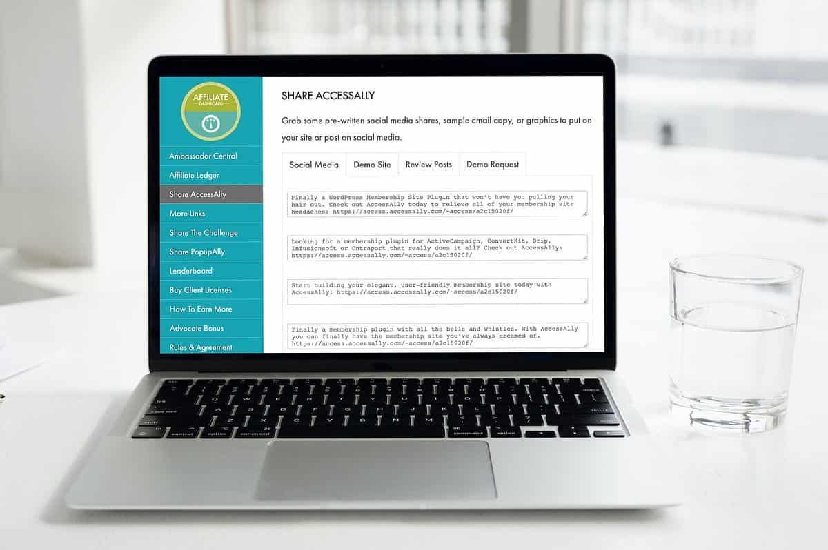 affiliate center swipe copy example