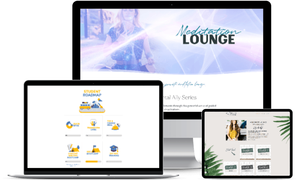 Computers with screenshots of client sites