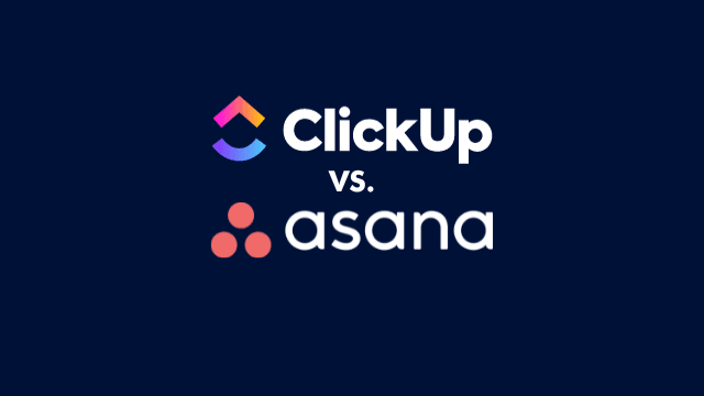 Logos for ClickUp vs Asana
