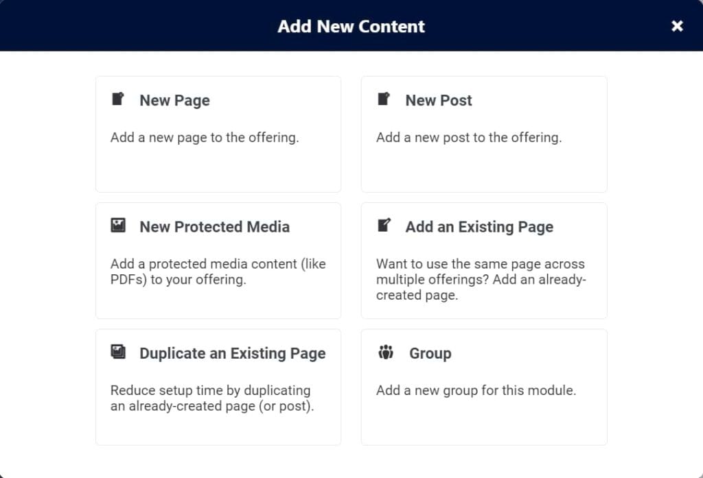 Determine how you'd like to add new content to your offering with AccessAlly.