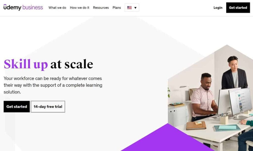 Udemy Business landing page.
