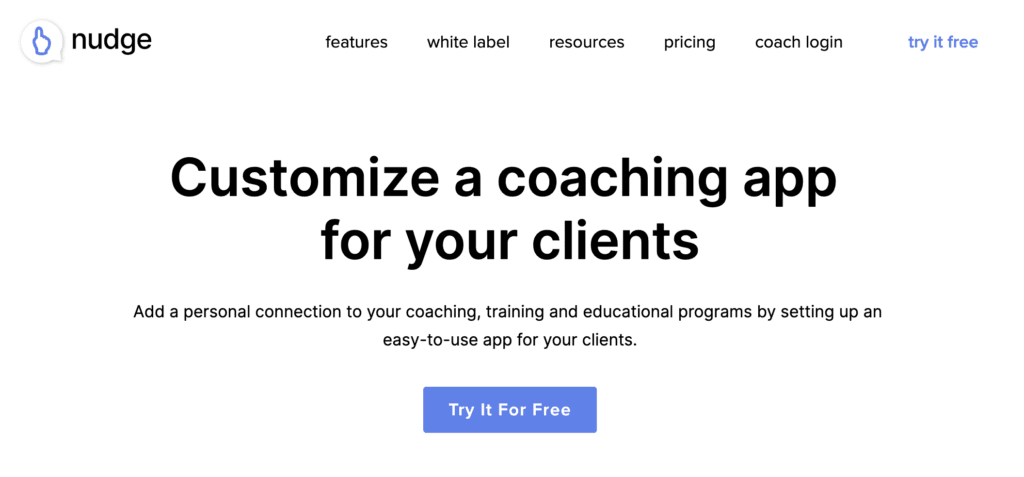 NudgeCoach custom coaching app development