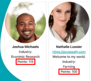 Awarding points to learners using AccessAlly.