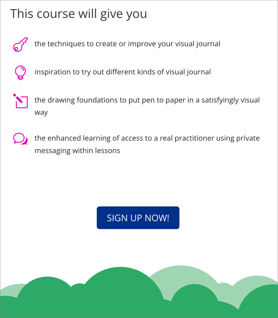 Online course landing page CTAs