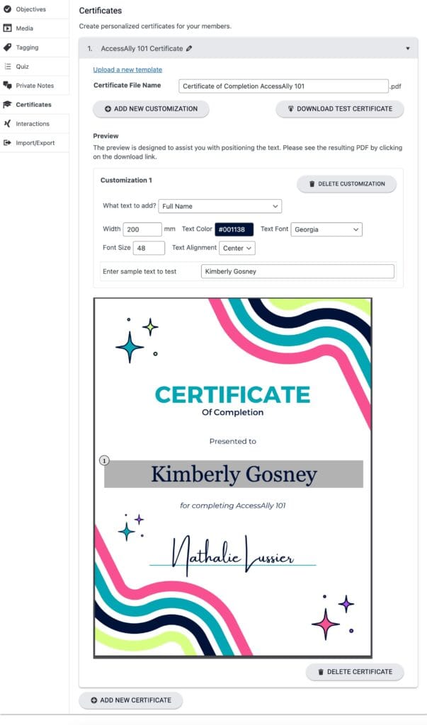 features of LMS certification