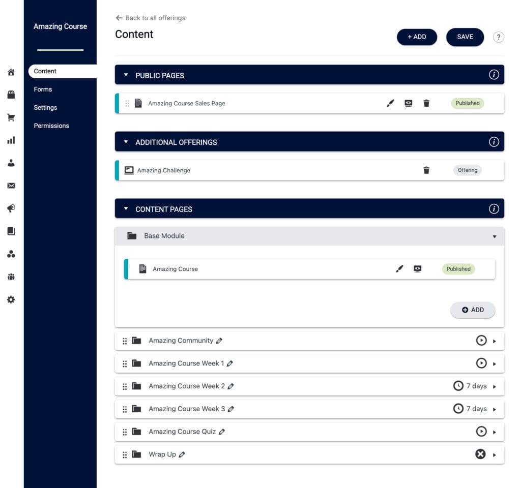 features of LMS course management in AccessAlly